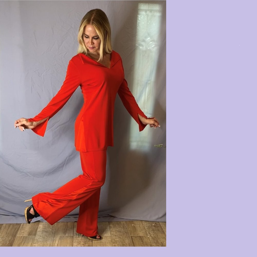 Citrine brand, size 12,  2-piece Red Pant Suit